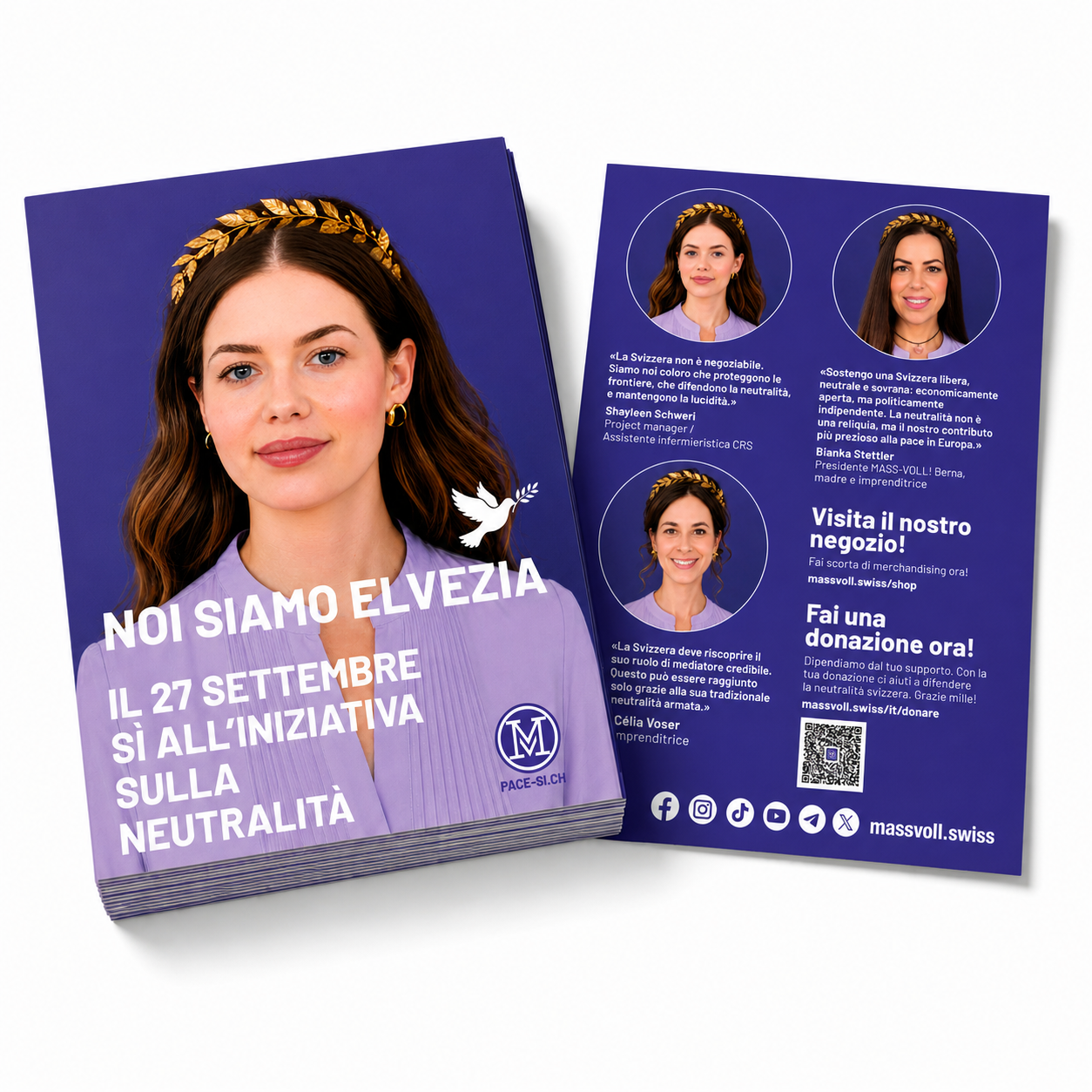 Neutralità: SÌ! - Volantino A5 italiano